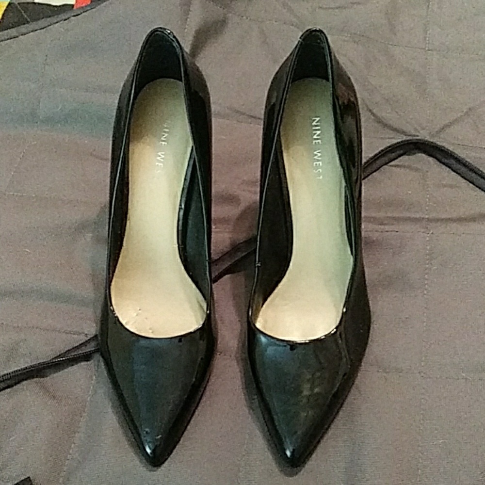 Black Patent Leather Nine West Heels